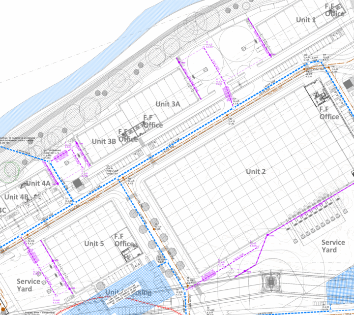 Civil and structural engineering by EDGE on an industrial site in Greater London Authority (GLA)